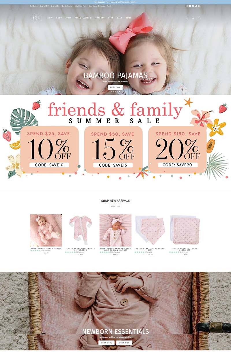 Caden Lane 美国时尚婴童产品购物网站