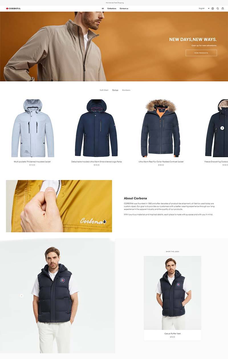CORBONA 中国时尚男士服装购物网站