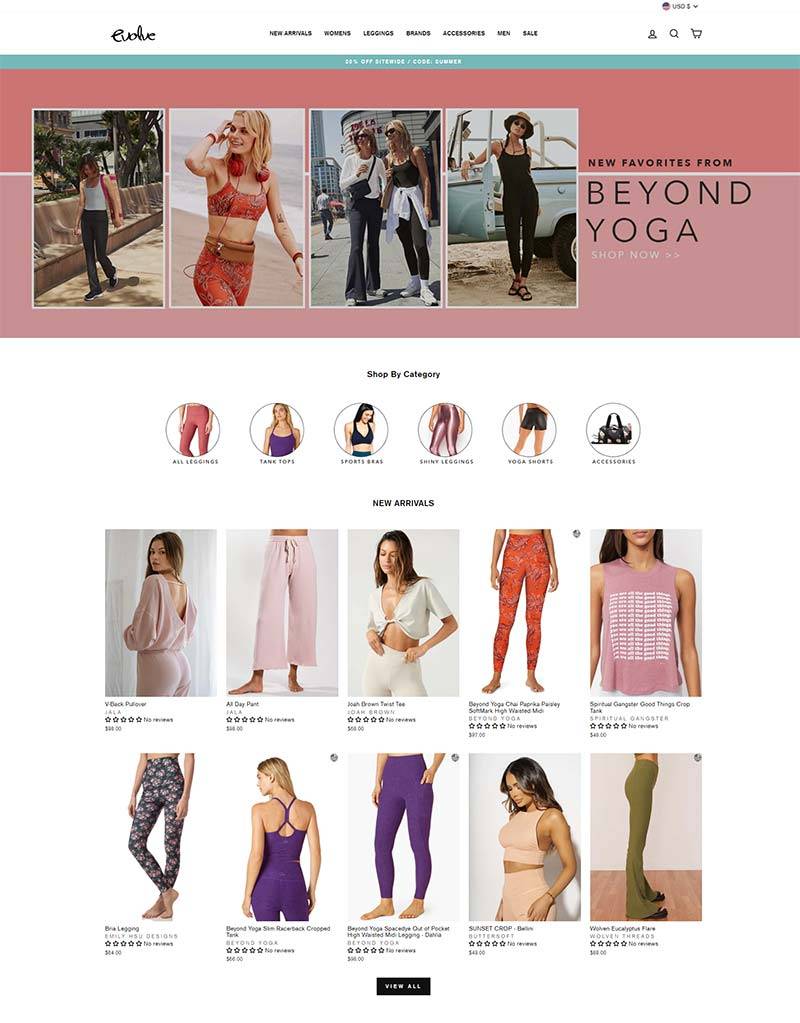 Evolve Fit Wear 美国运动女装品牌购物网站