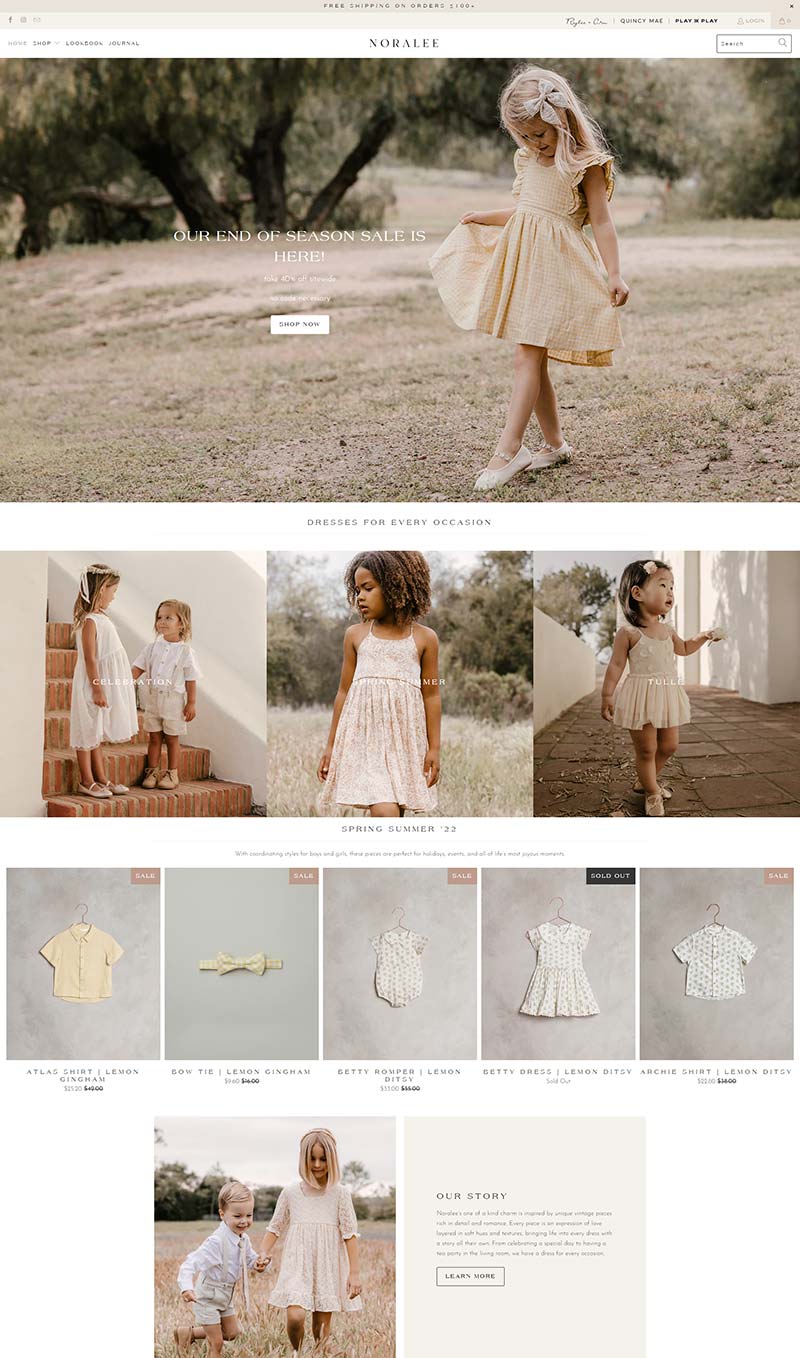 Noralee 美国女童连衣裙品牌购物网站