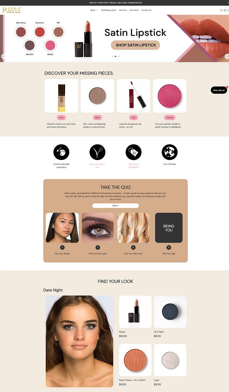Puzzle Makeup 美国专业化妆品购物网站