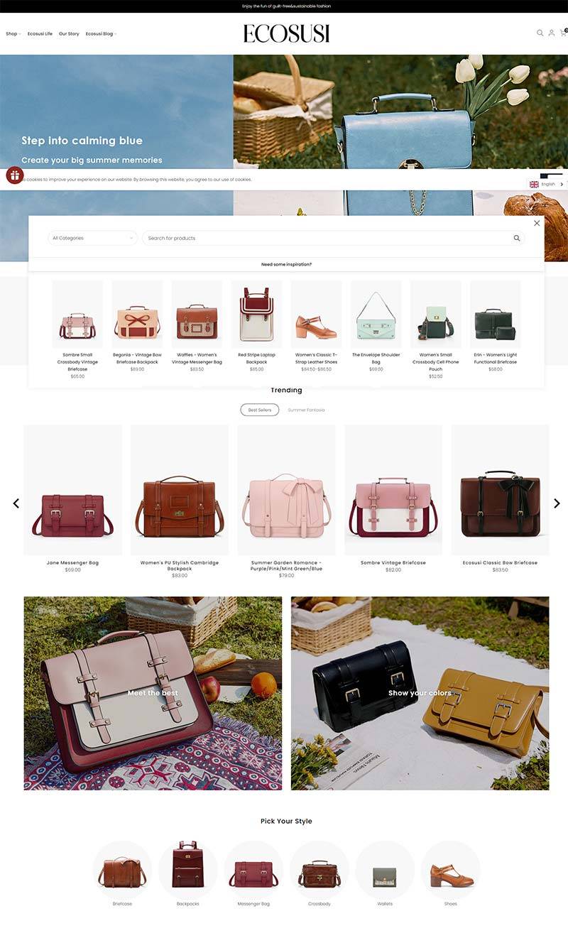 Ecosusi 美国时尚复古包袋购物网站
