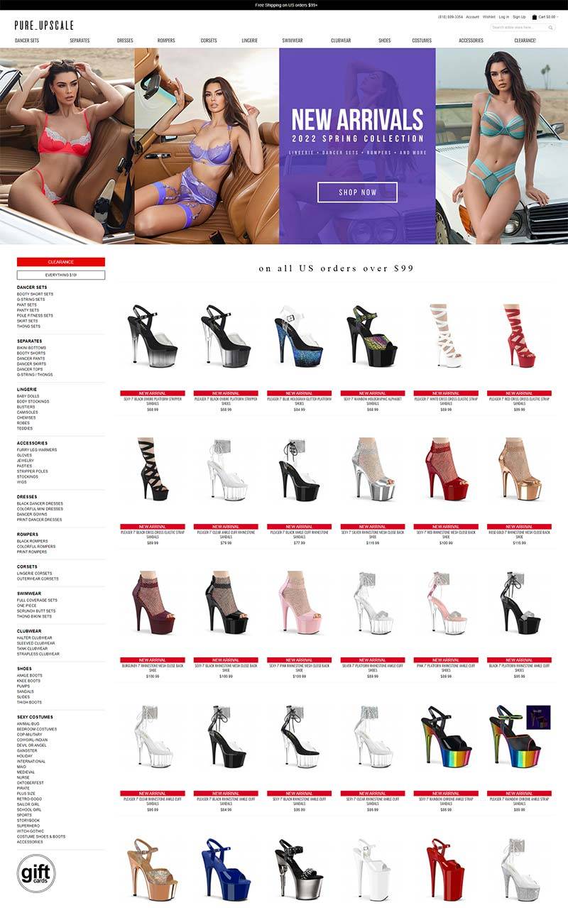 UpscaleStripper 美国性感服装购物网站