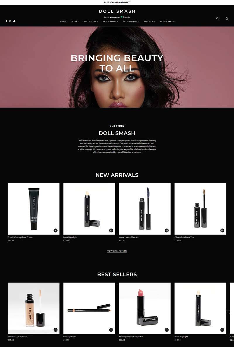 Doll Smash 美国专业化妆品购物网站
