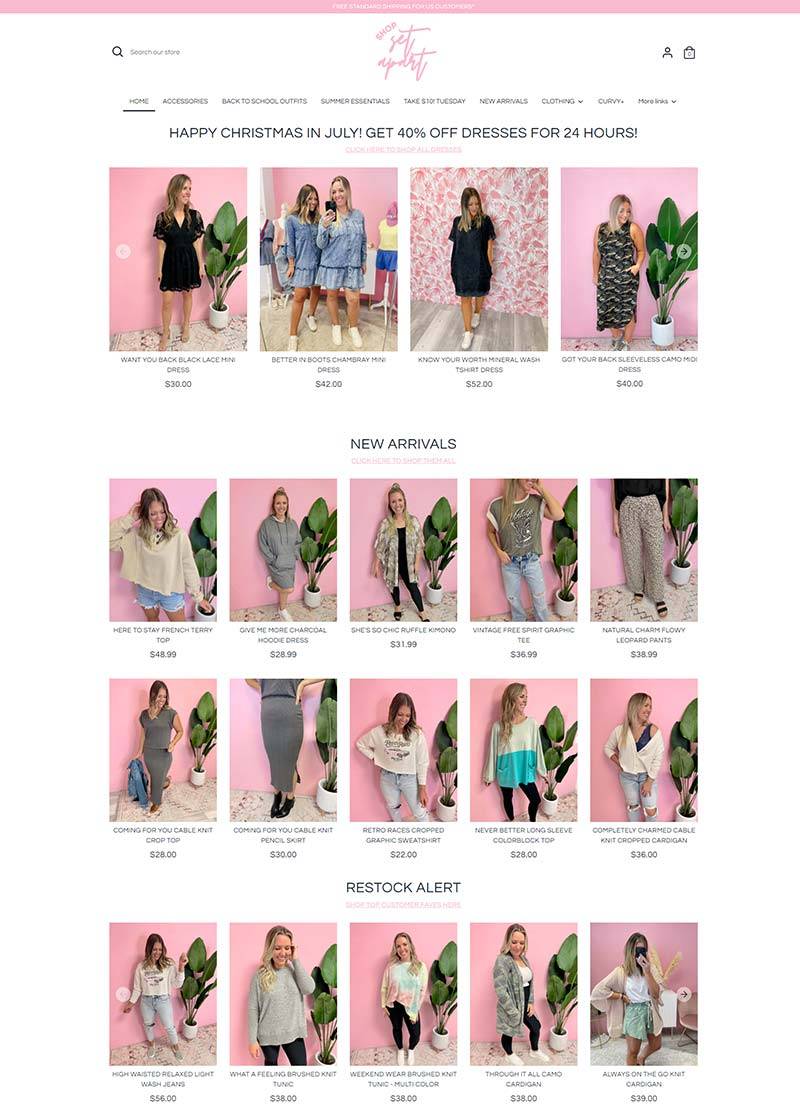 Shop Set Apart 美国平价网红女装购物网站