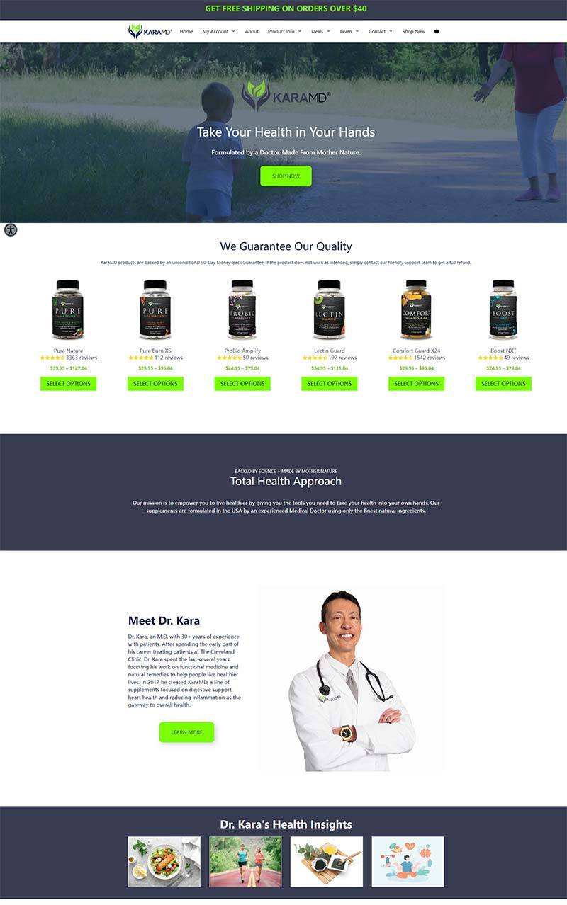 KaraMD 美国天然保健品牌购物网站