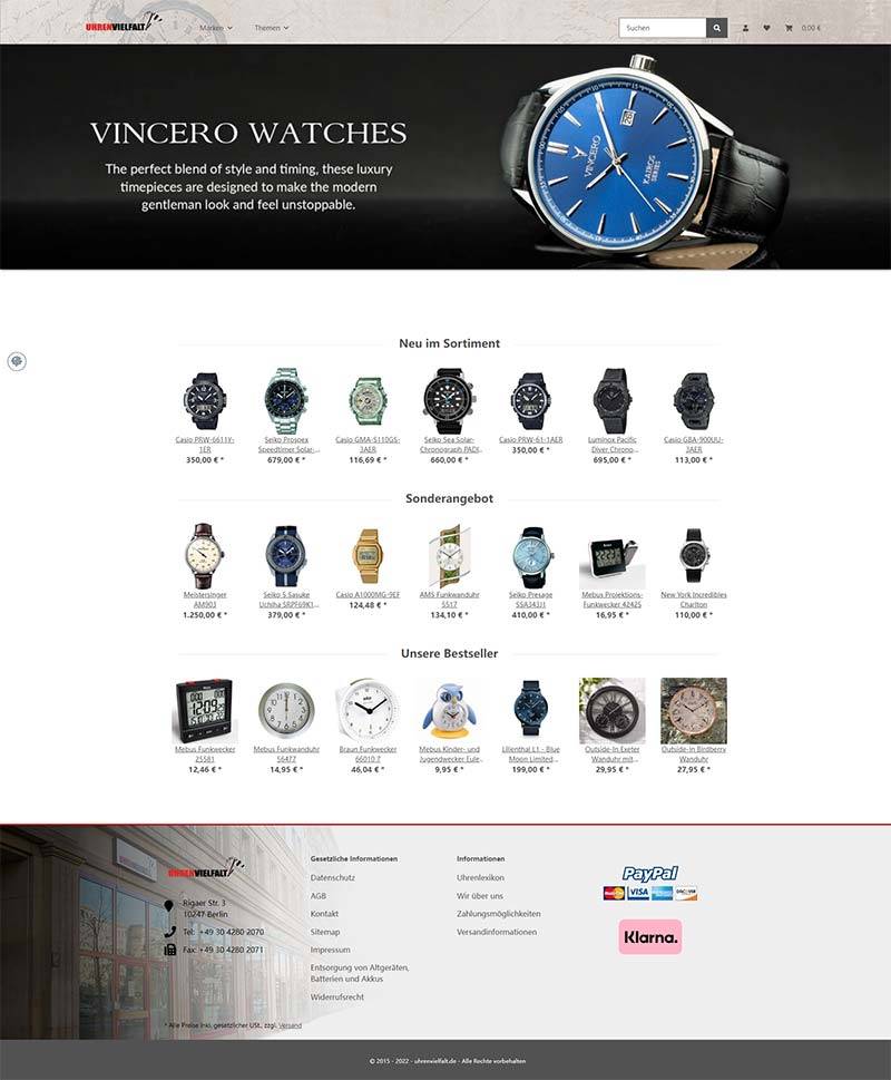 Uhrenvielfalt 德国品牌手表购物网站