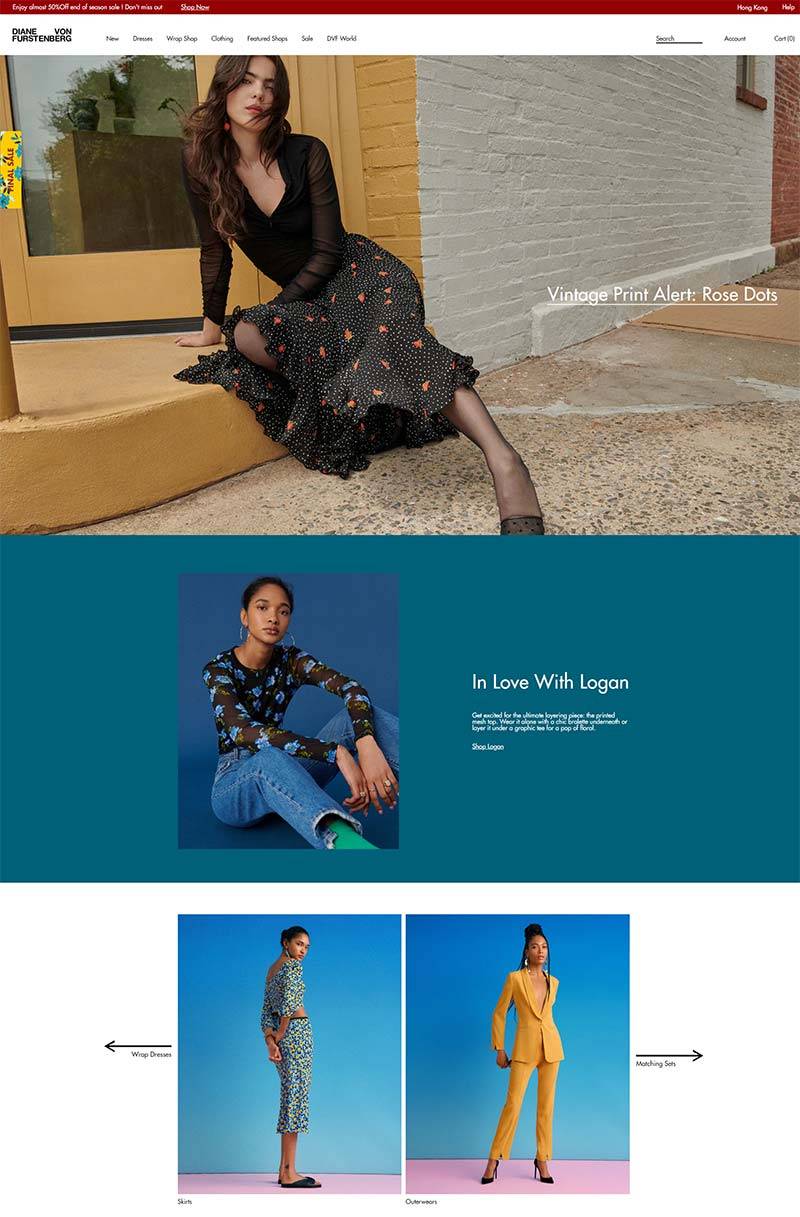 Diane von Furstenberg 美国设计师时装购物网站