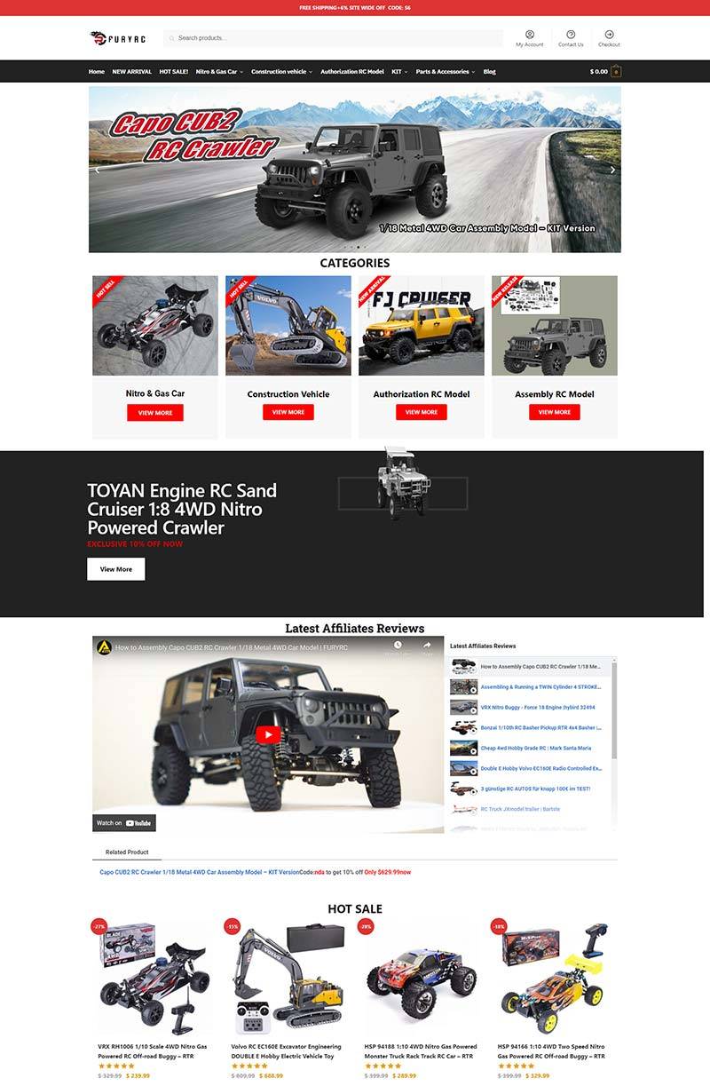 Furyrc 美国设计师车模购物网站