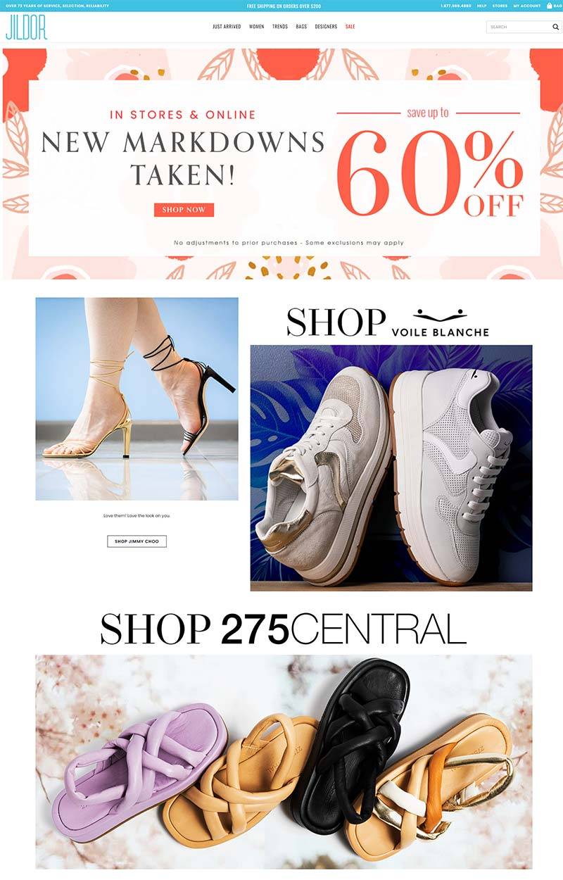 Jildor Shoes 美国设计师鞋履购物网站