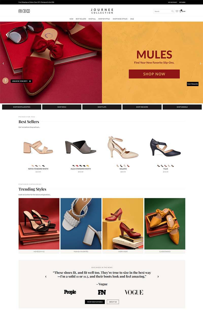 Journee Collection 美国舒适女鞋品牌购物网站
