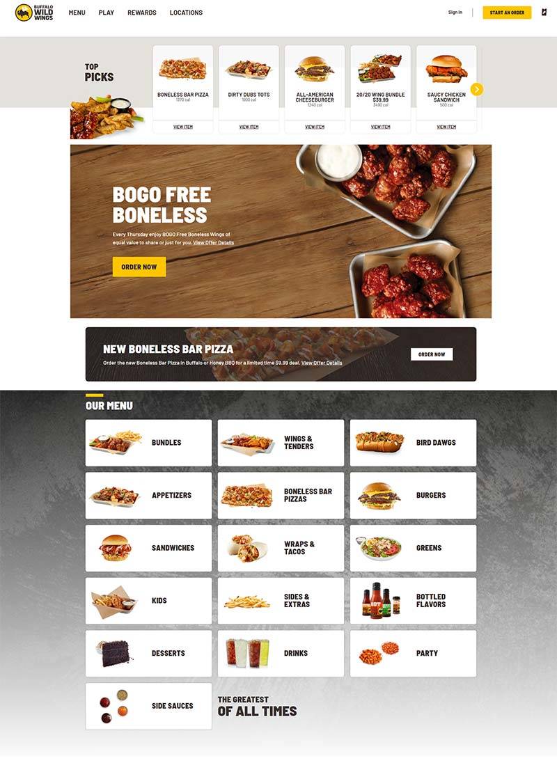 Buffalo Wild Wings 美国休闲食品在线订购网站