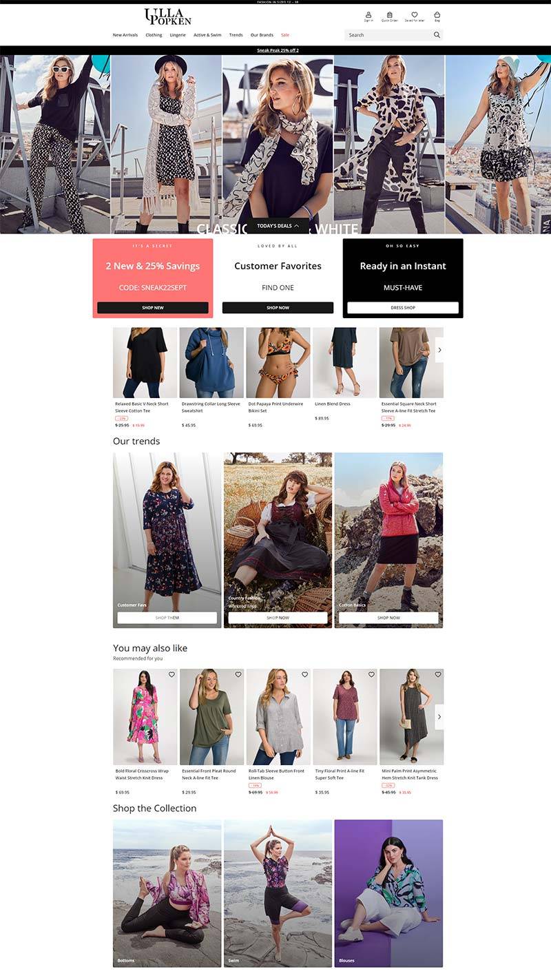 Ulla Popken 美国品牌大码女装购物网站