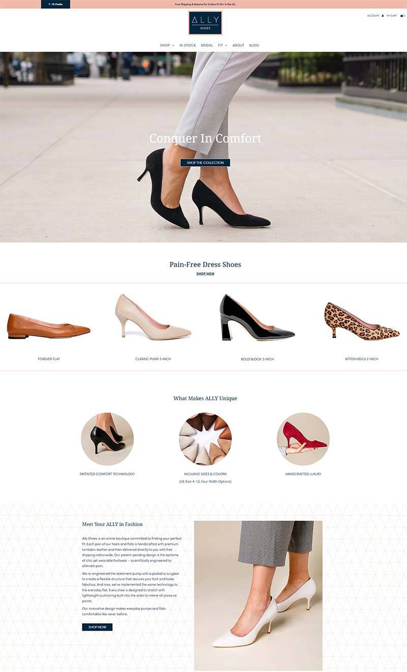 Ally 美国女性高跟鞋品牌购物网站