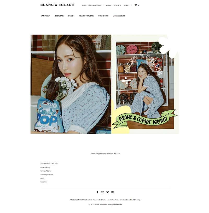 BLANC & ECLARE 美国韩式时尚百货购物网站