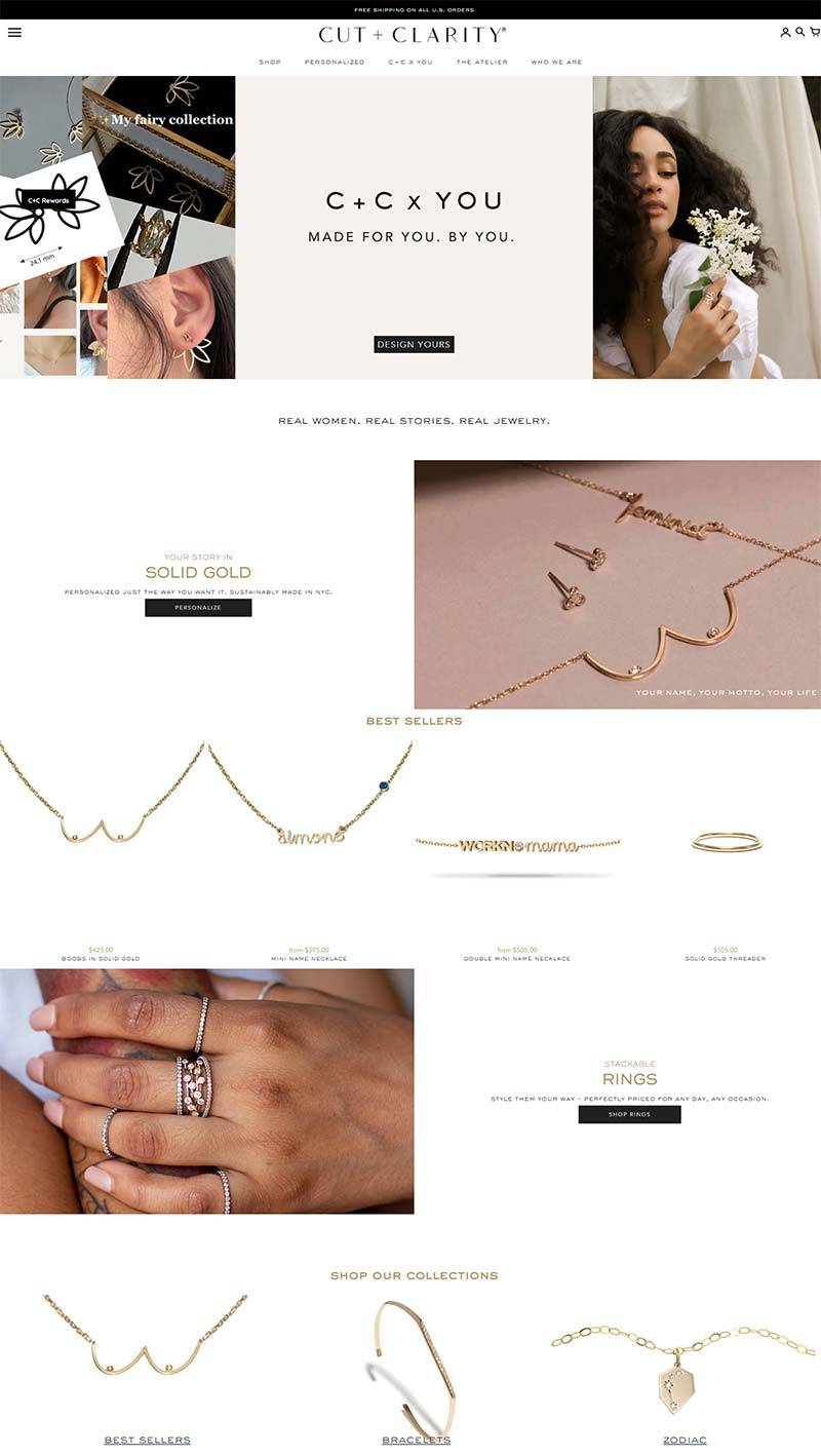 Cut + Clarity 美国奢侈品珠宝购物网站