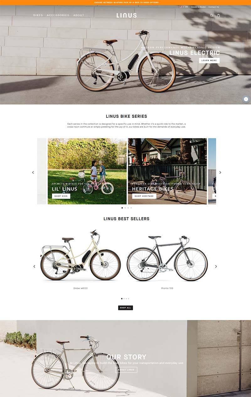 Linus Bike 美国自行车品牌购物网站