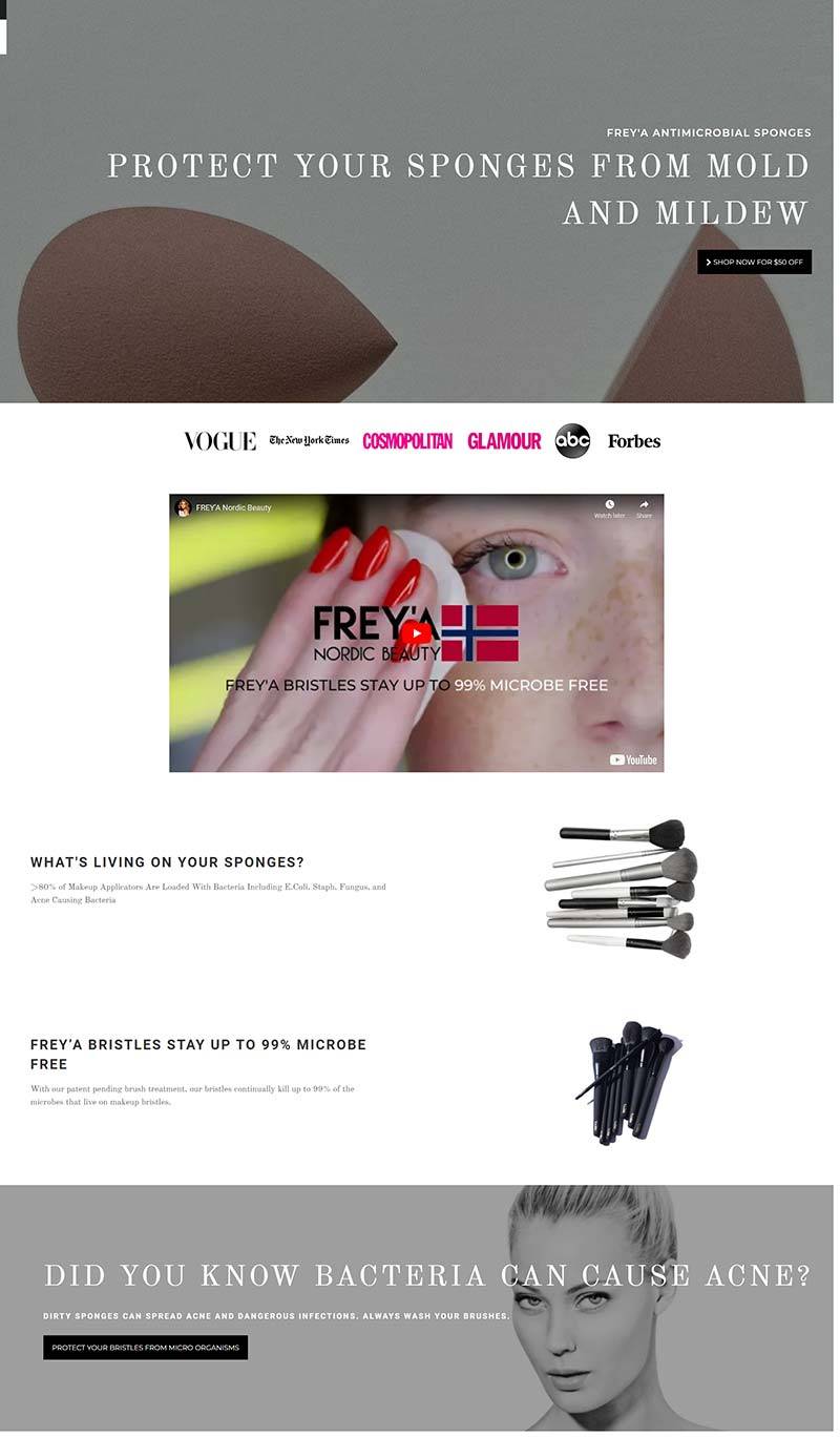 FREY'A Nordic Beauty 美国美容化妆刷购物网站