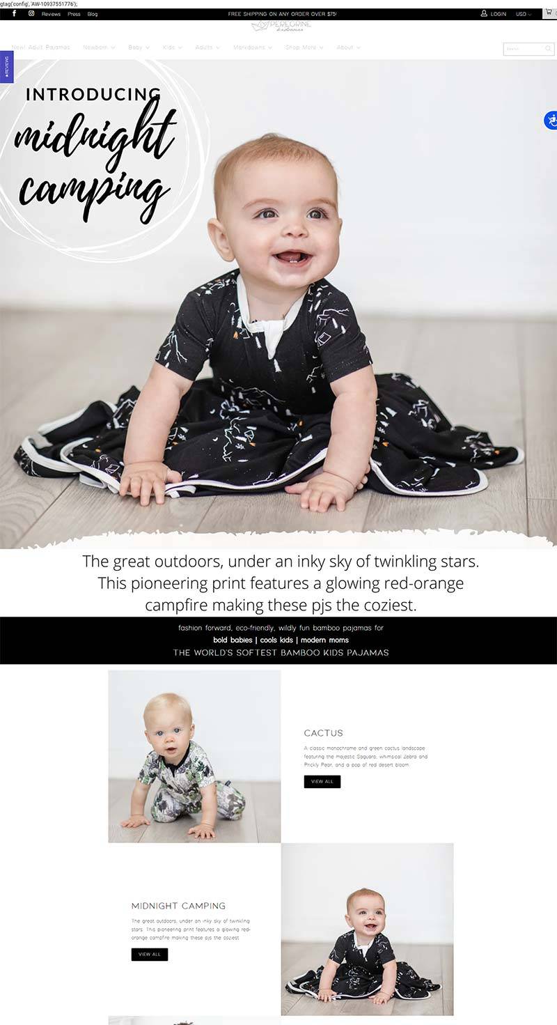 Peregrine Kidswear 美国竹制婴童服饰购物网站