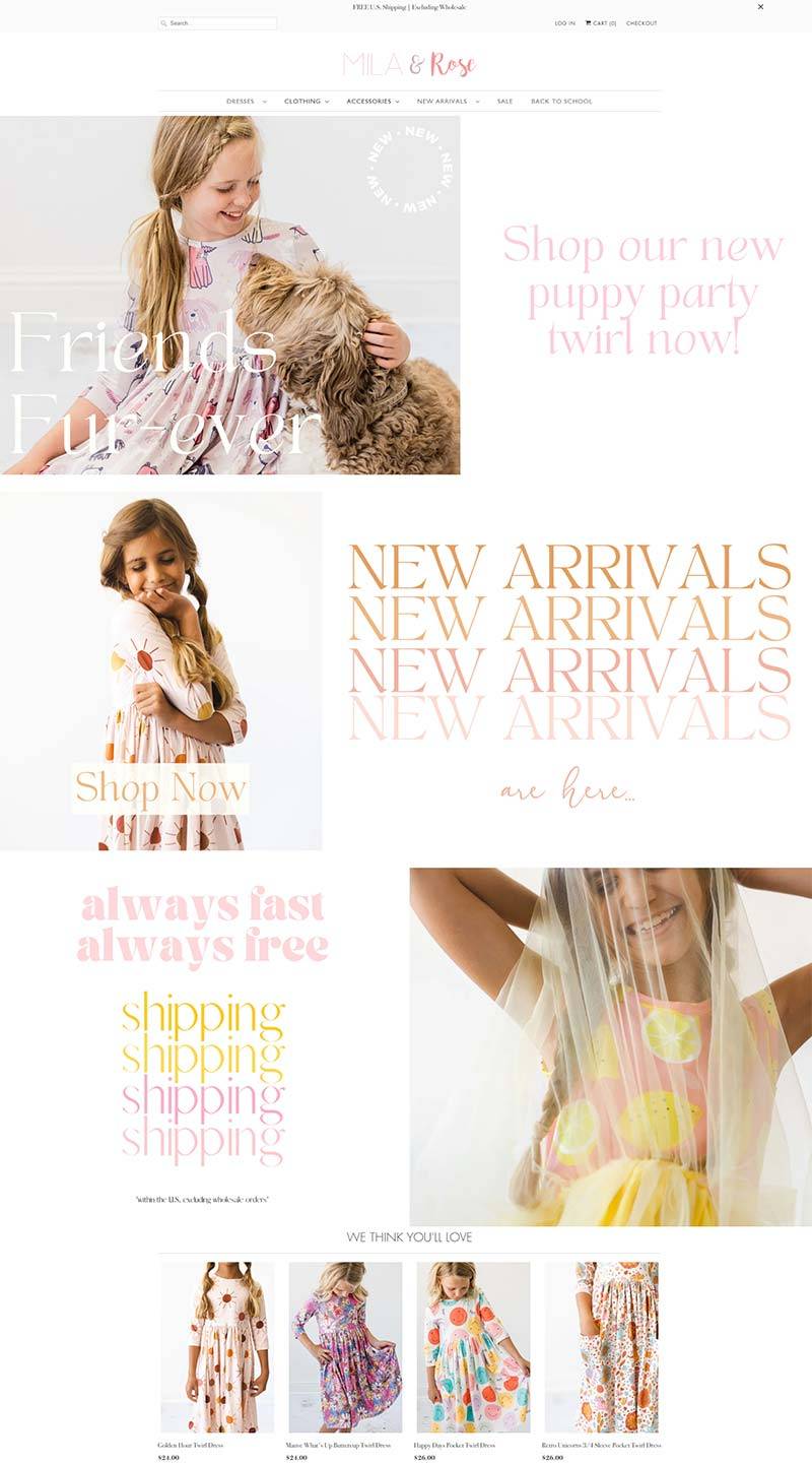 Mila & Rose 美国儿童服装配饰购物网站