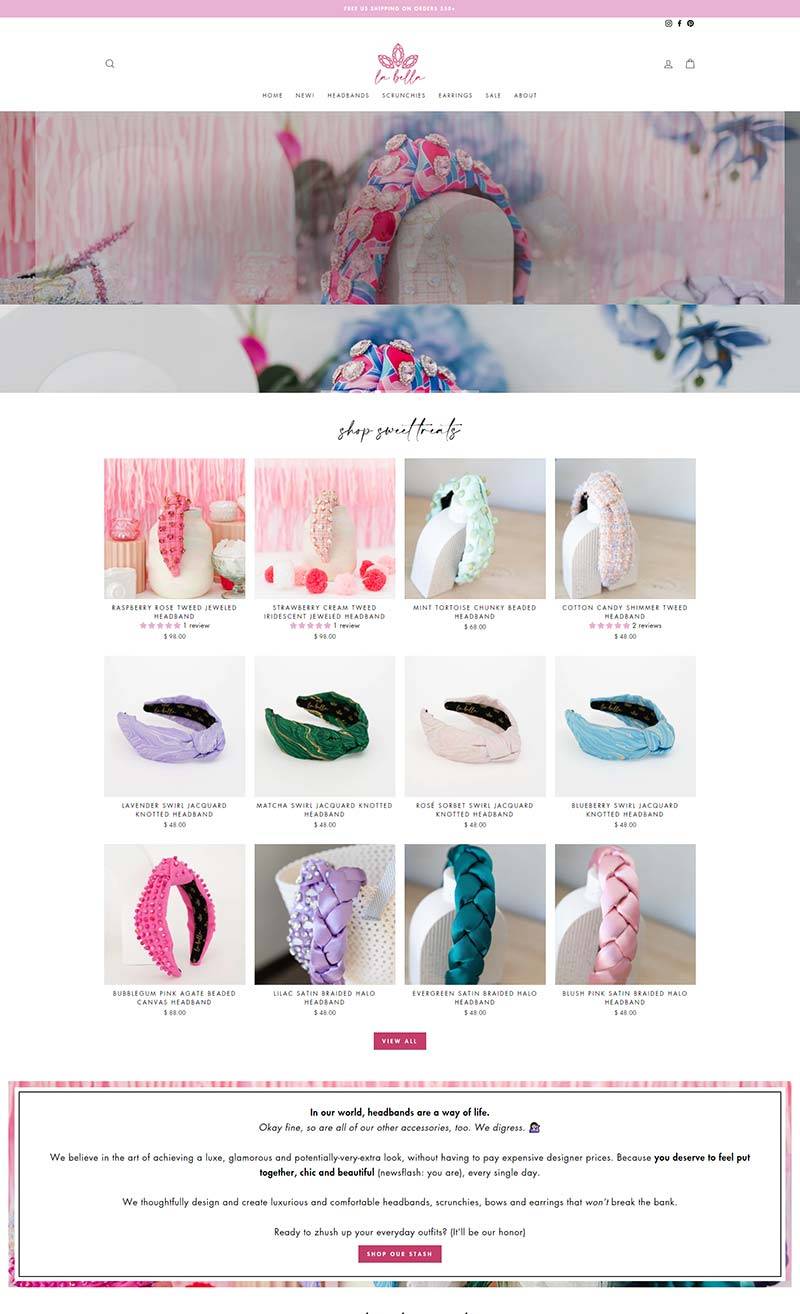 La Bella Shop 美国女性时尚发带购物网站