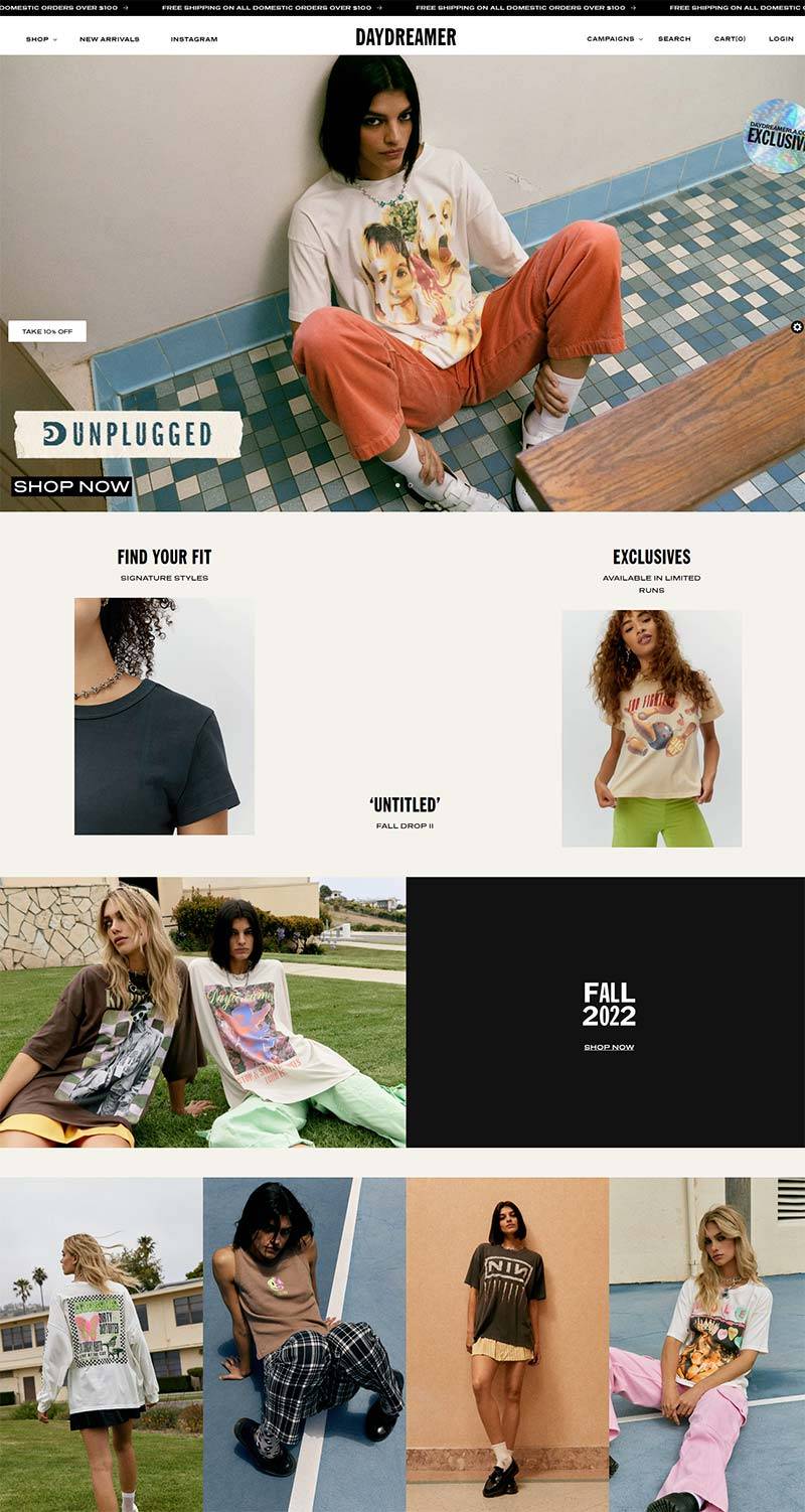 Daydreamer 美国图案印刷T恤购物网站