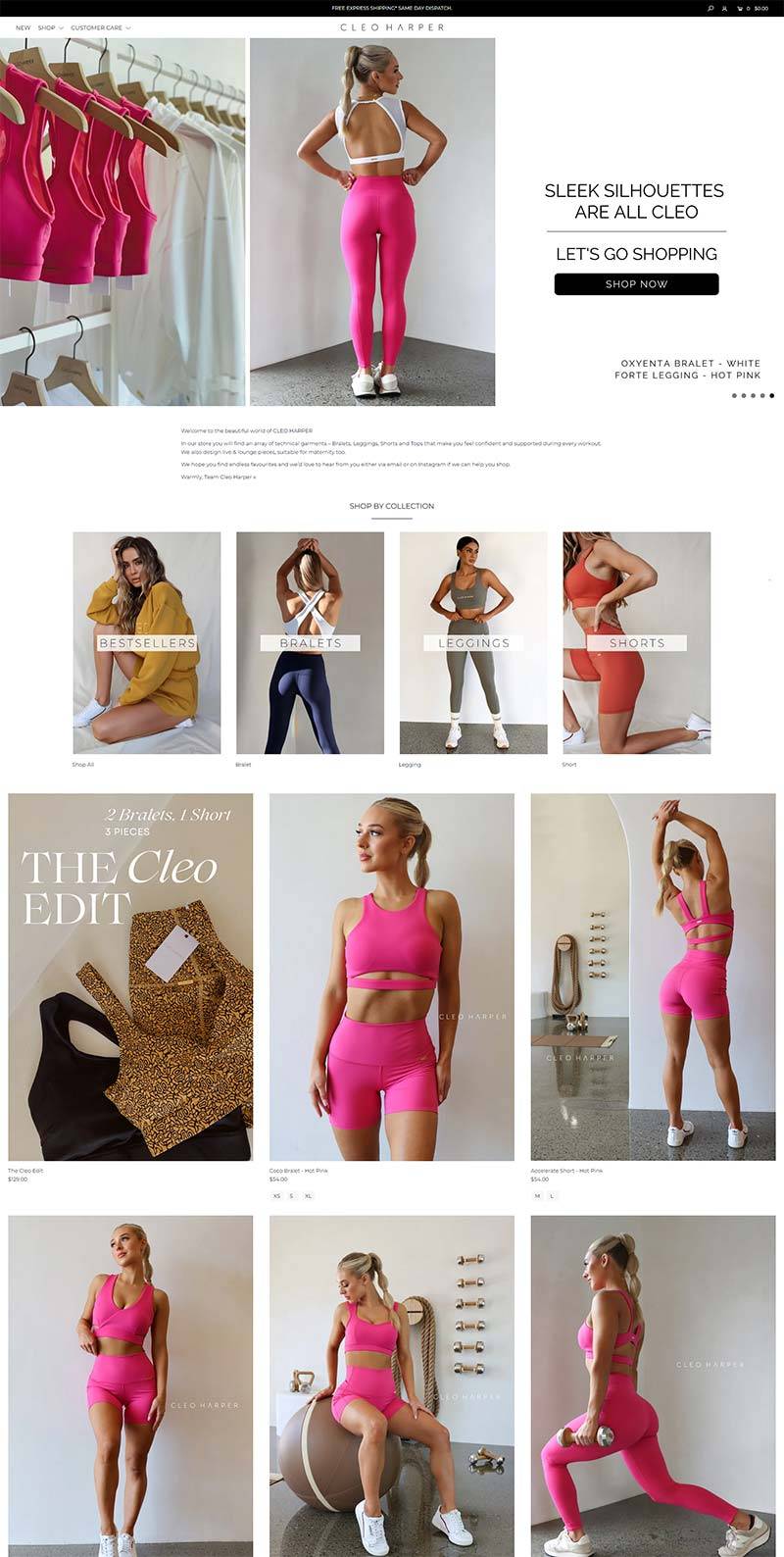 Cleo Harper US 美国奢华运动女装购物网站