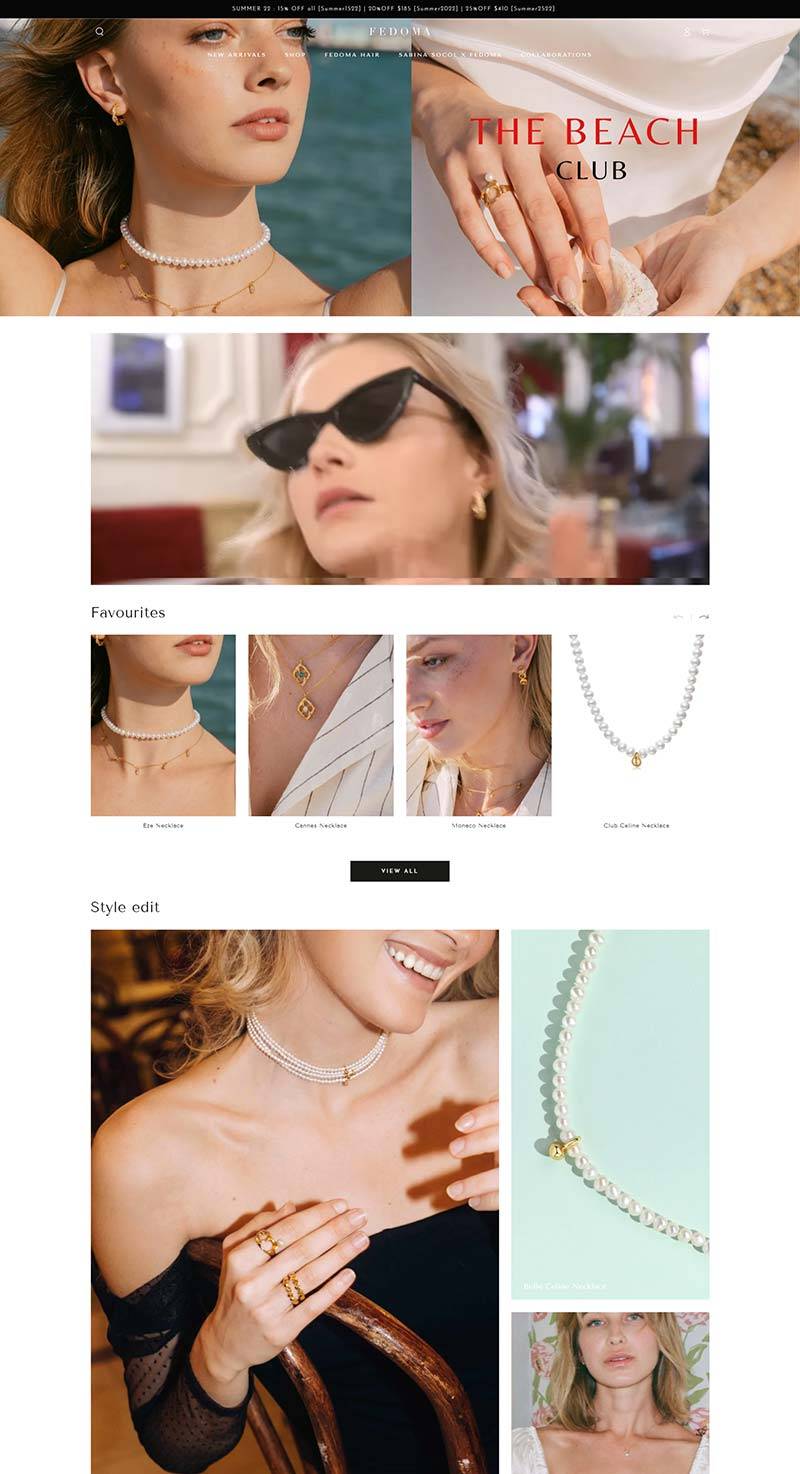 Fedoma CA 加拿大高端珠宝饰品购物网站