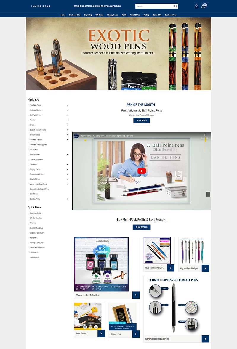 Lanier Pens 美国手工钢笔品牌购物网站