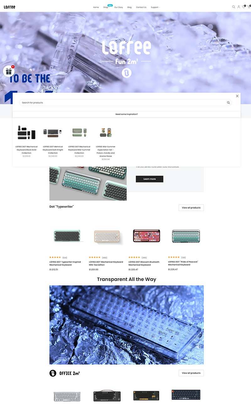 Lofree 美国个性键盘配件购物网站