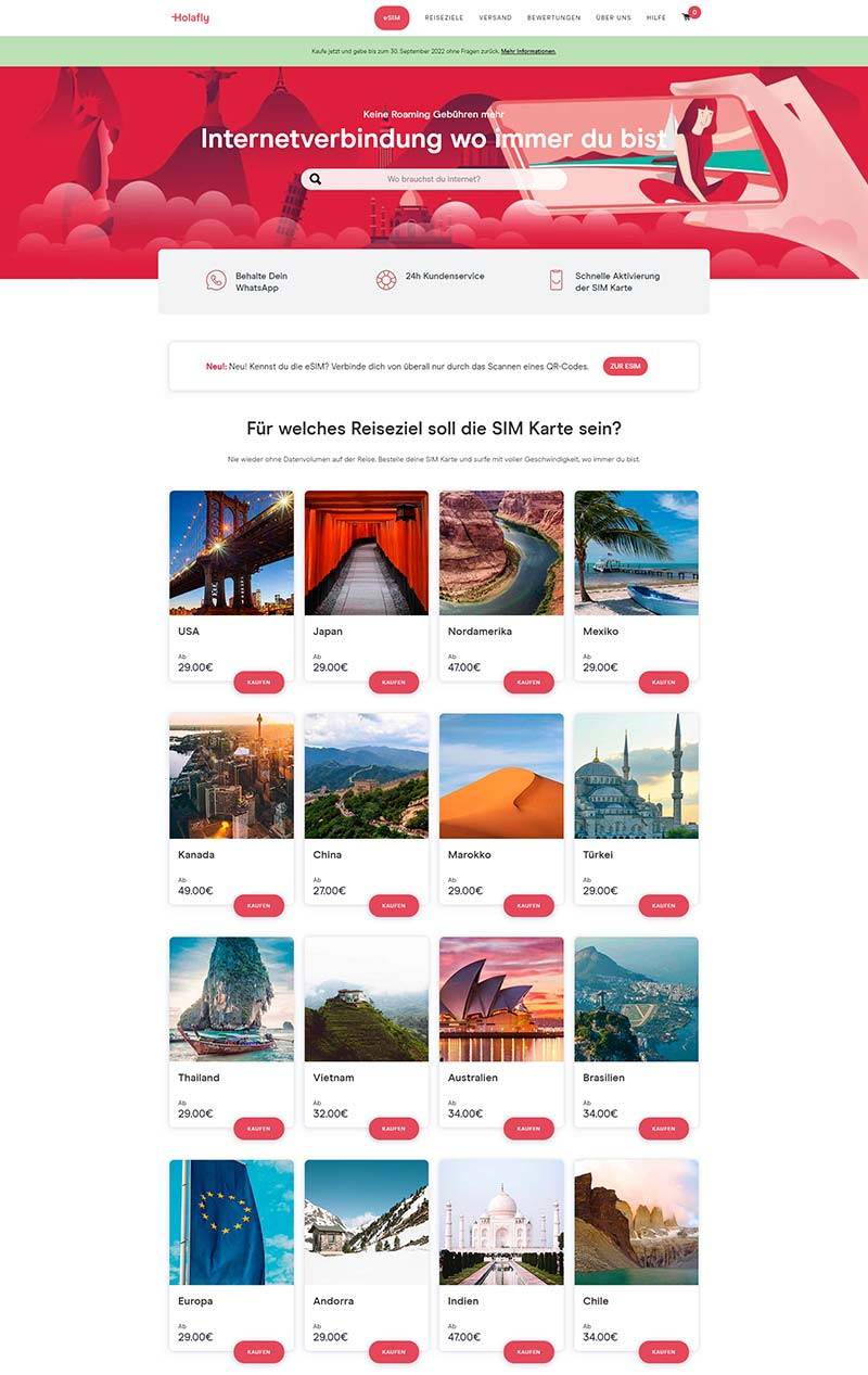 Holafly 德国全球旅游SIM卡订阅网站