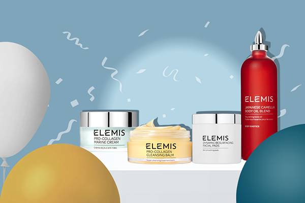 ELEMIS香港站2周年促销全站最高满额立减HK$500，最高叠加赠送3种套装+正装沐浴乳