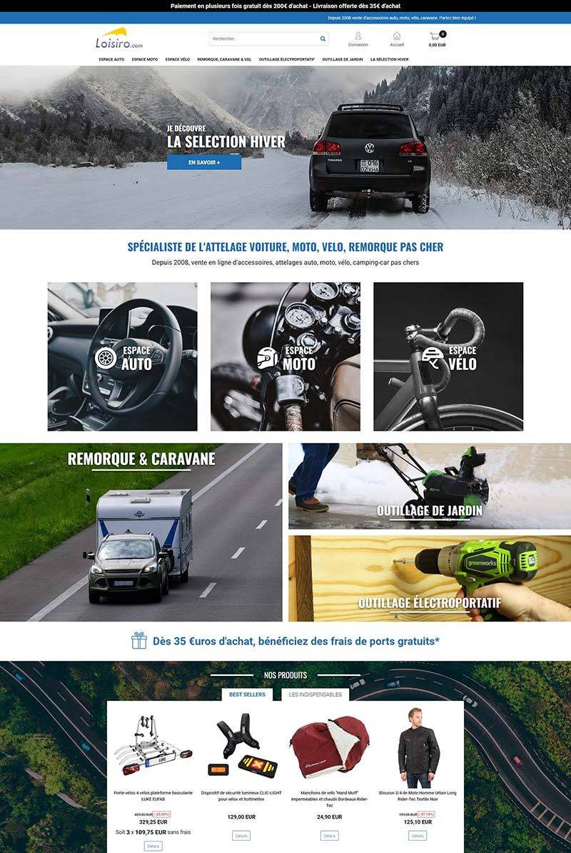 LOISIRO FR 法国旅行车具配件购物网站