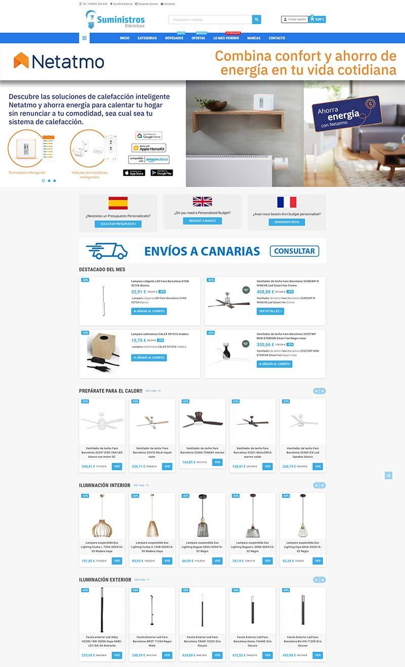 Suministros Electricos 西班牙电器产品购物网站