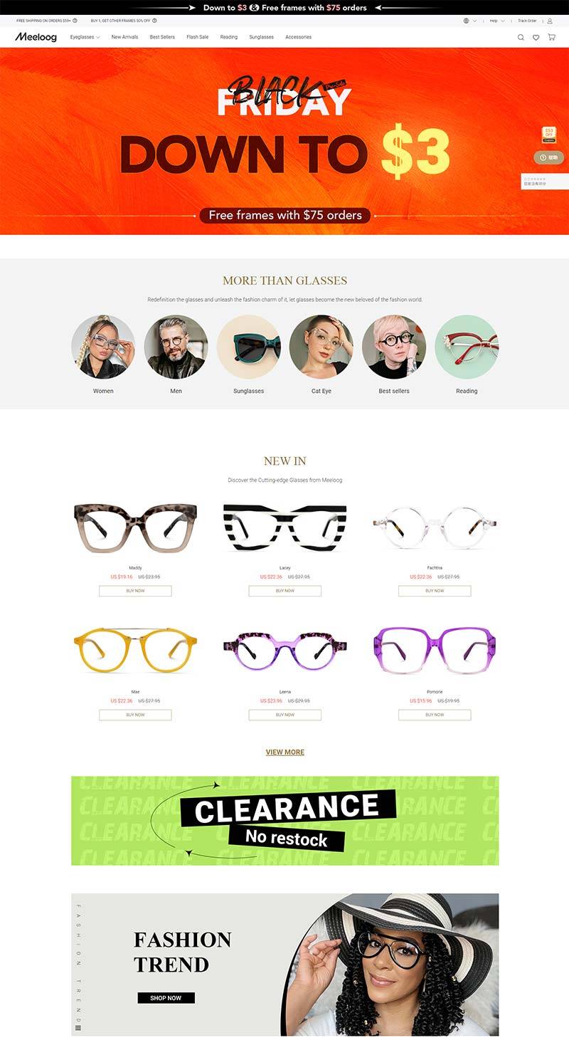 Meeloog 美国奢华眼镜品牌购物网站