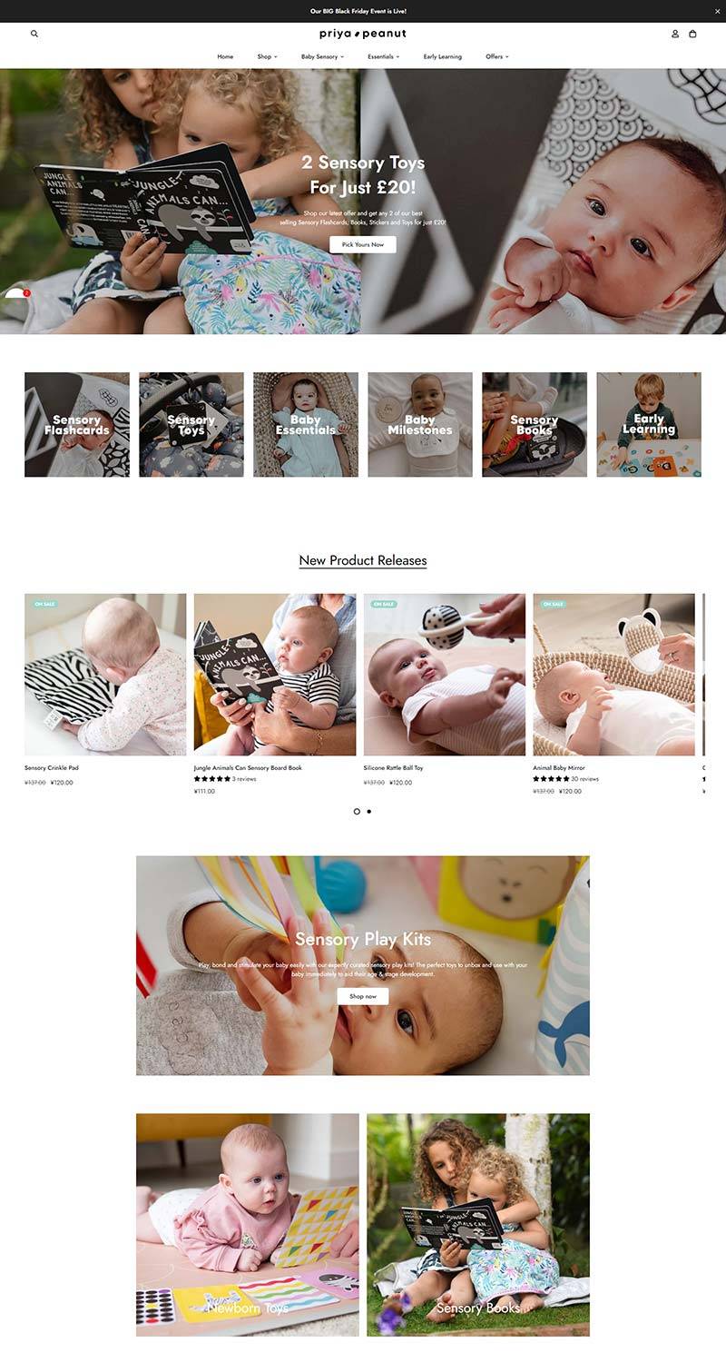 Priya & Peanut 美国益智婴儿玩具购物网站