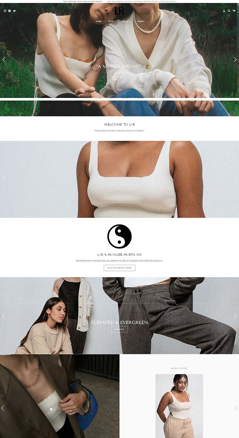 L/R 马来西亚高端女性时装购物网站