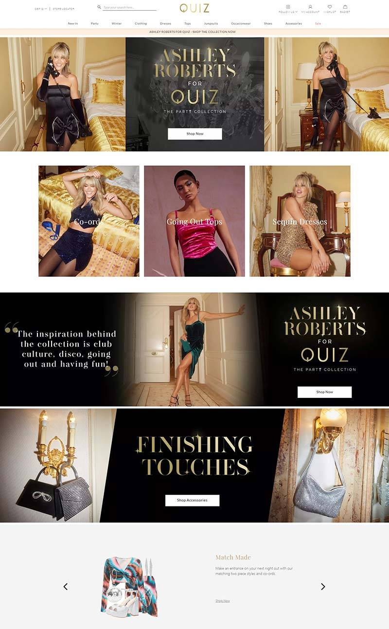 Quiz clothing 英国女性时尚品牌购物网站