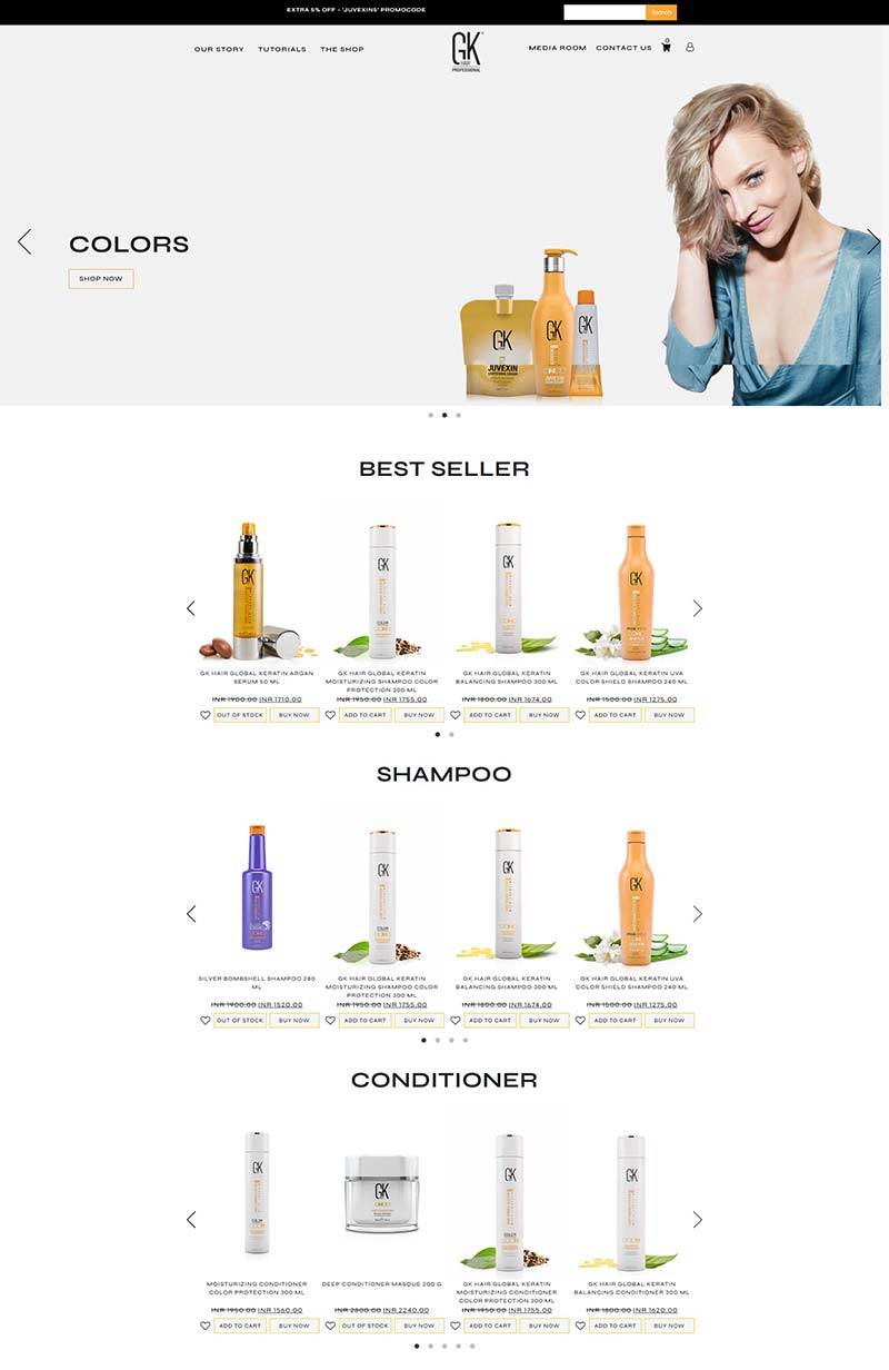 GK HAIR 印度天然角蛋白护发产品购物网站