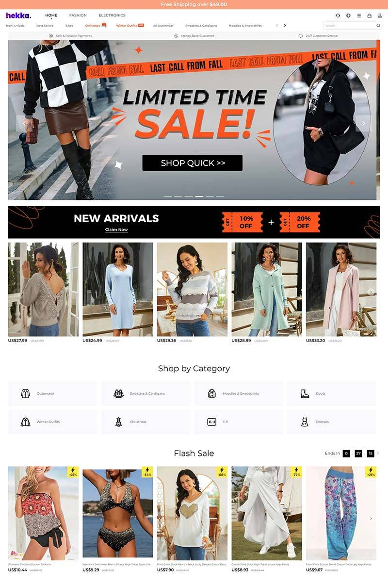 Hekka 新加坡时尚女装购物网站