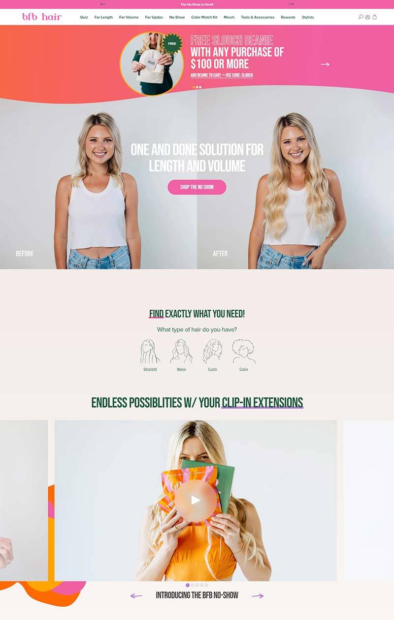 BFB Hair 美国女性接发产品购物网站