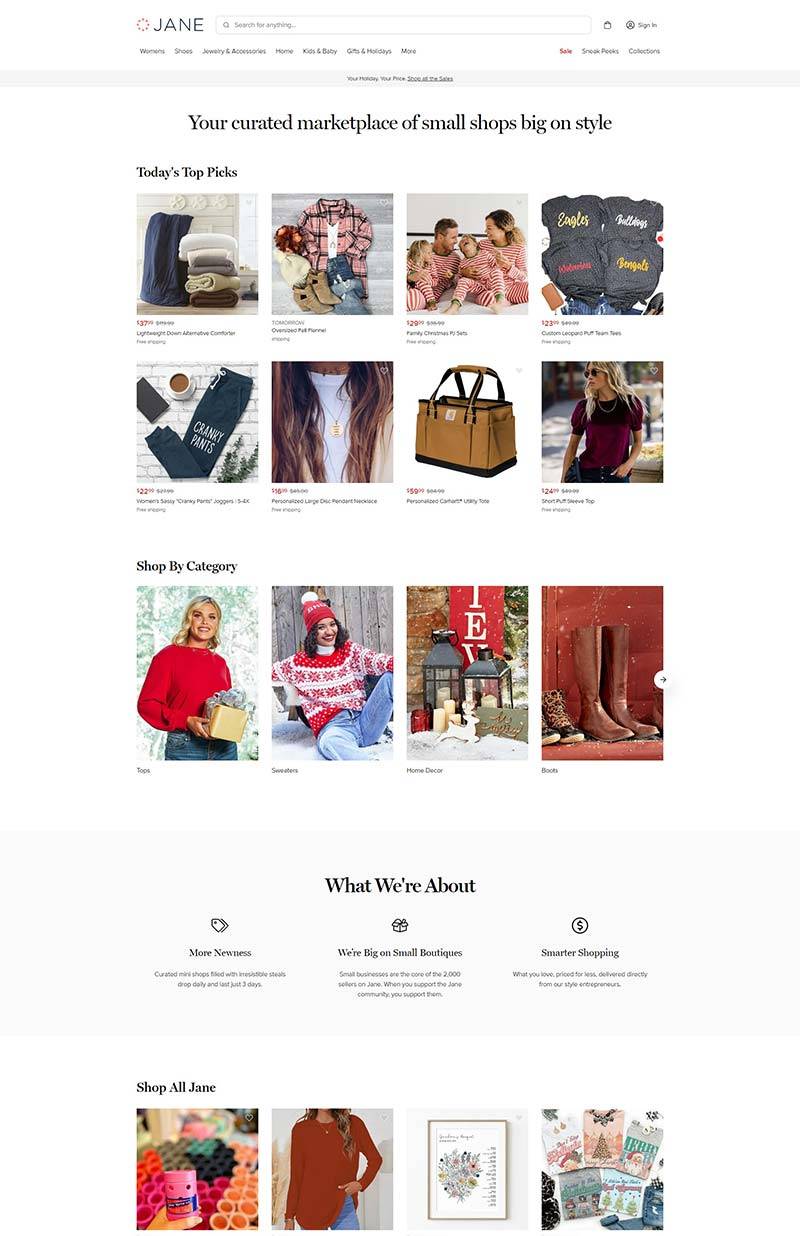 Jane 美国时尚生活品牌购物网站