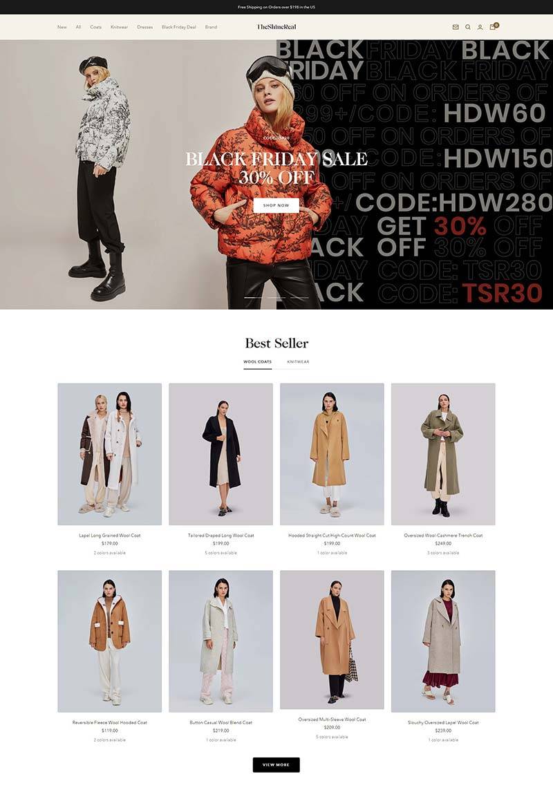 TheShineReal 美国高档设计师时装品牌购物网站