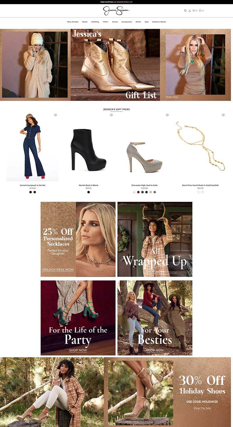 Jessica Simpson 美国时尚鞋服品牌购物网站