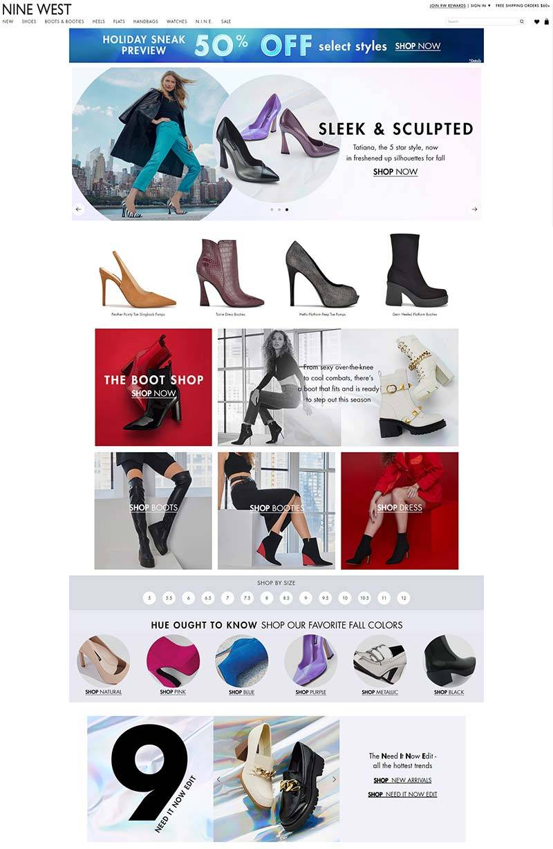 Nine West US 美国时尚女鞋品牌购物网站