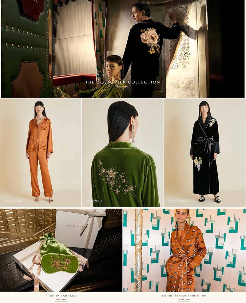 Olivia von Halle 英国时尚休闲睡衣品牌购物网站