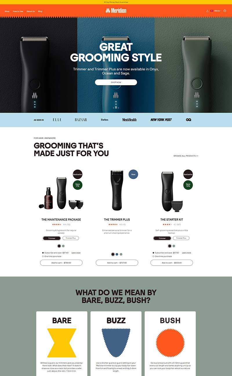 Meridian 美国居家理发器品牌购物网站