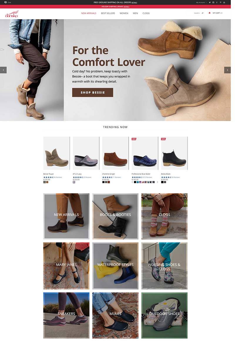 Dansko 美国舒适鞋履品牌购物网站