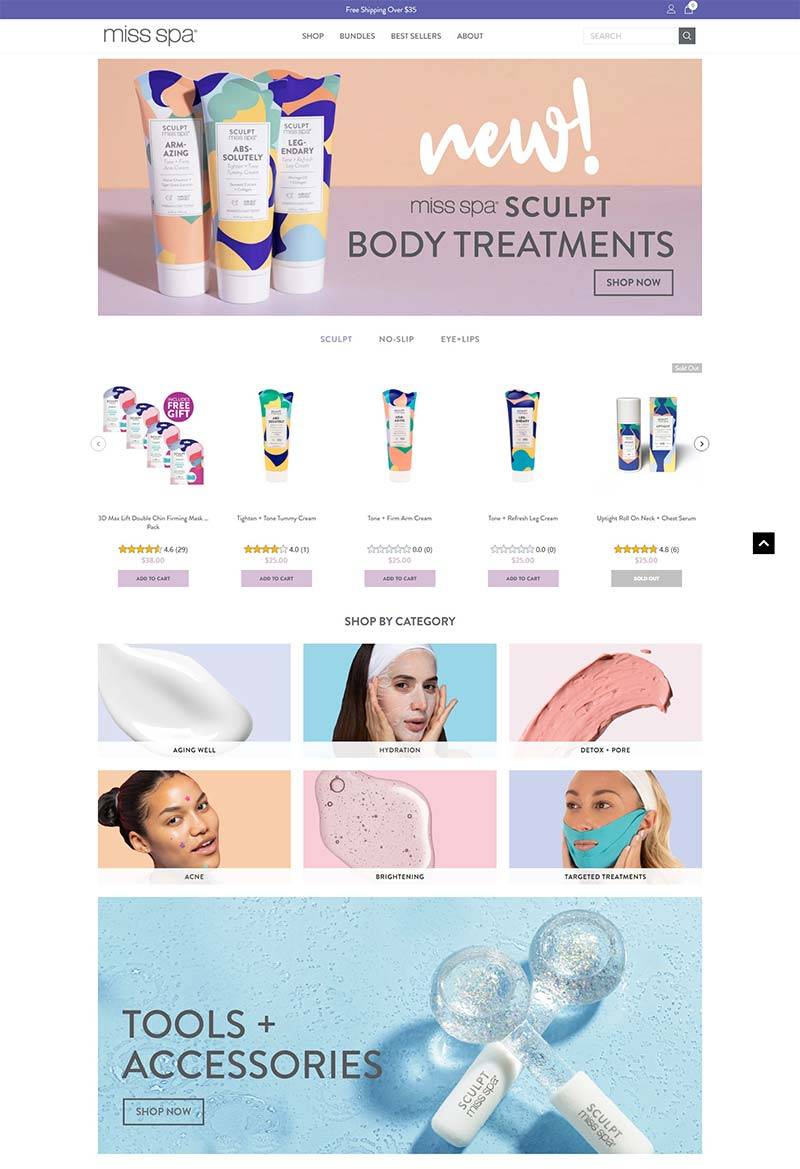 Miss Spa 美国面膜专家护肤品牌购物网站
