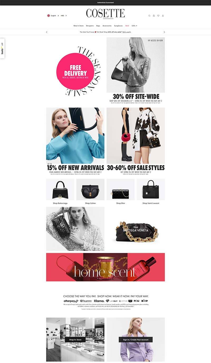 Cosette 澳大利亚品牌设计师服饰购物网站